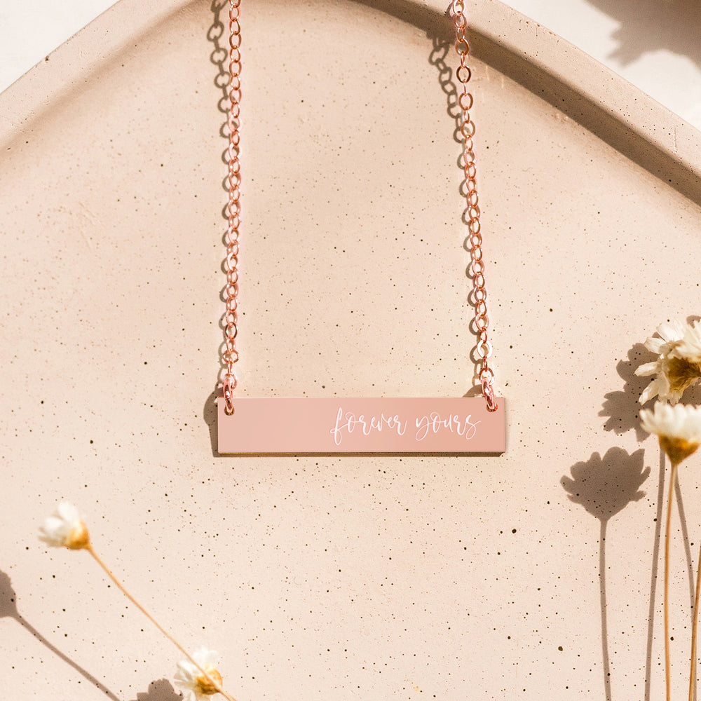 Forever Yours Bar Necklace