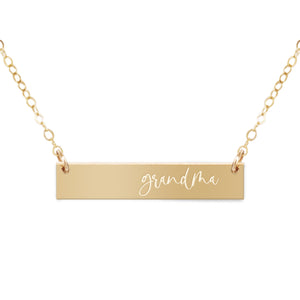 
            
                Load image into Gallery viewer, Grandma Bar Necklace
            
        