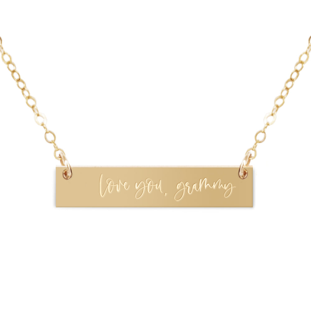 Love You, Grammy Bar Necklace