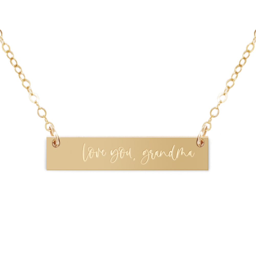 
            
                Load image into Gallery viewer, Love You, Grandma Bar Necklace
            
        