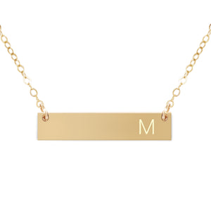 
            
                Load image into Gallery viewer, Personalized Modern Monogram Bar Necklace
            
        
