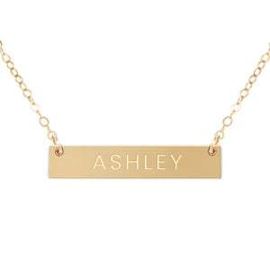 
            
                Load image into Gallery viewer, Ziana Modern Personalized Name Bar Necklace
            
        