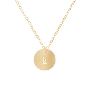 
            
                Load image into Gallery viewer, Miraya Mini Monogram Disc Necklace
            
        