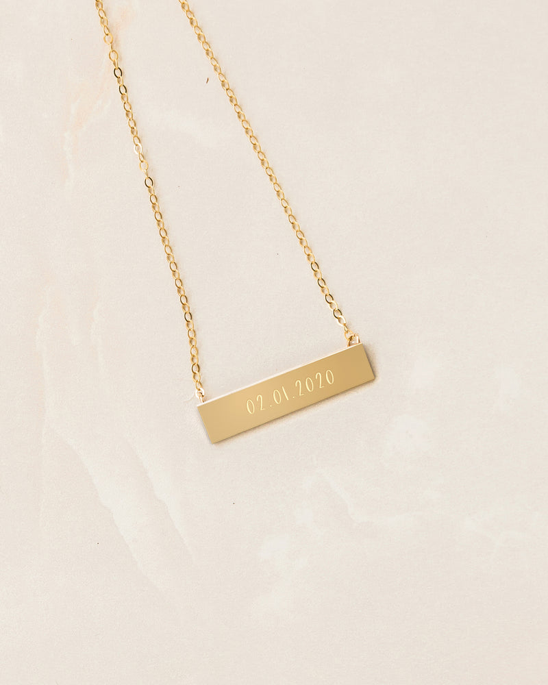 anniversary necklace- initials and date | kandsimpressions
